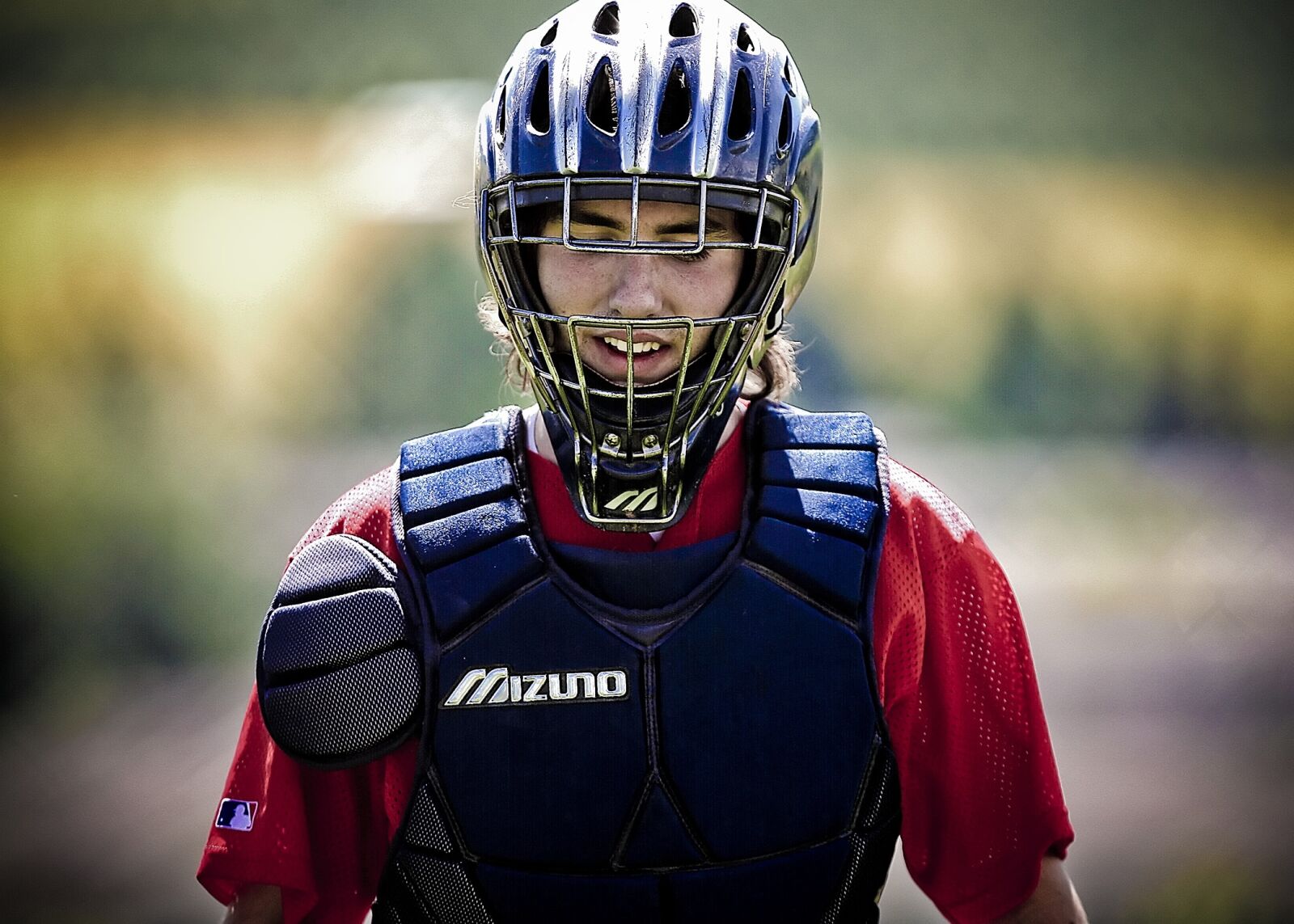 Canon EOS-1D Mark II N sample photo. Baseball, catcher, catchers mask photography