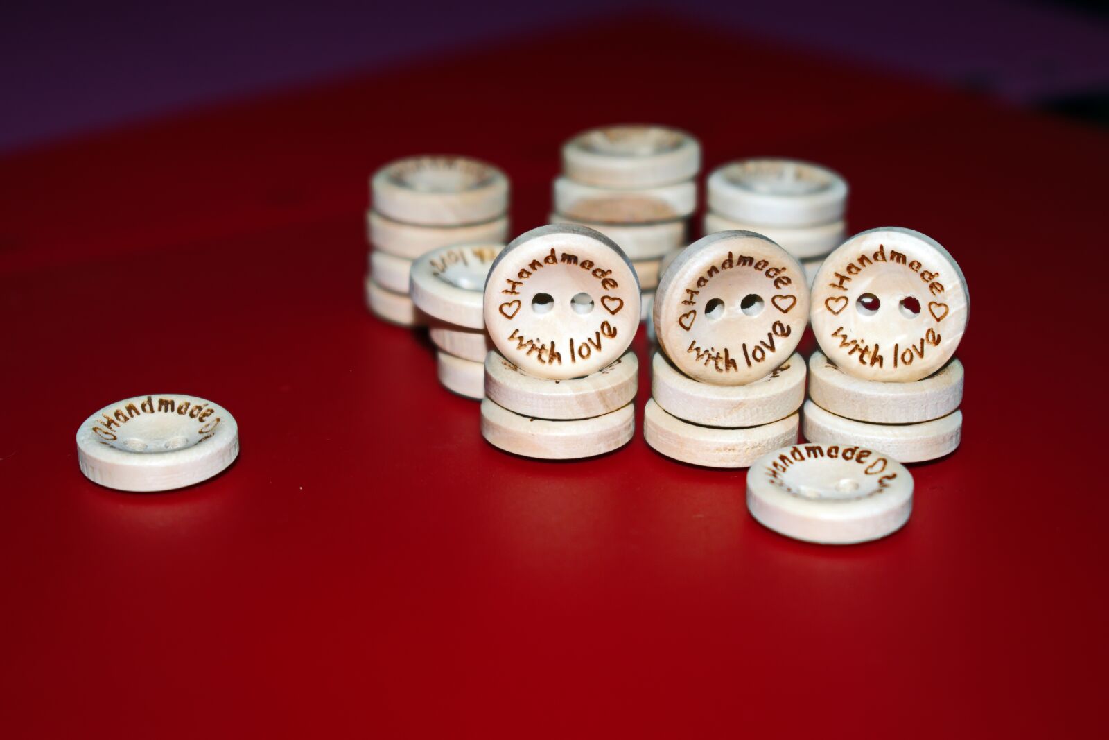 Nikon D3300 sample photo. Buttons handmade with love photography