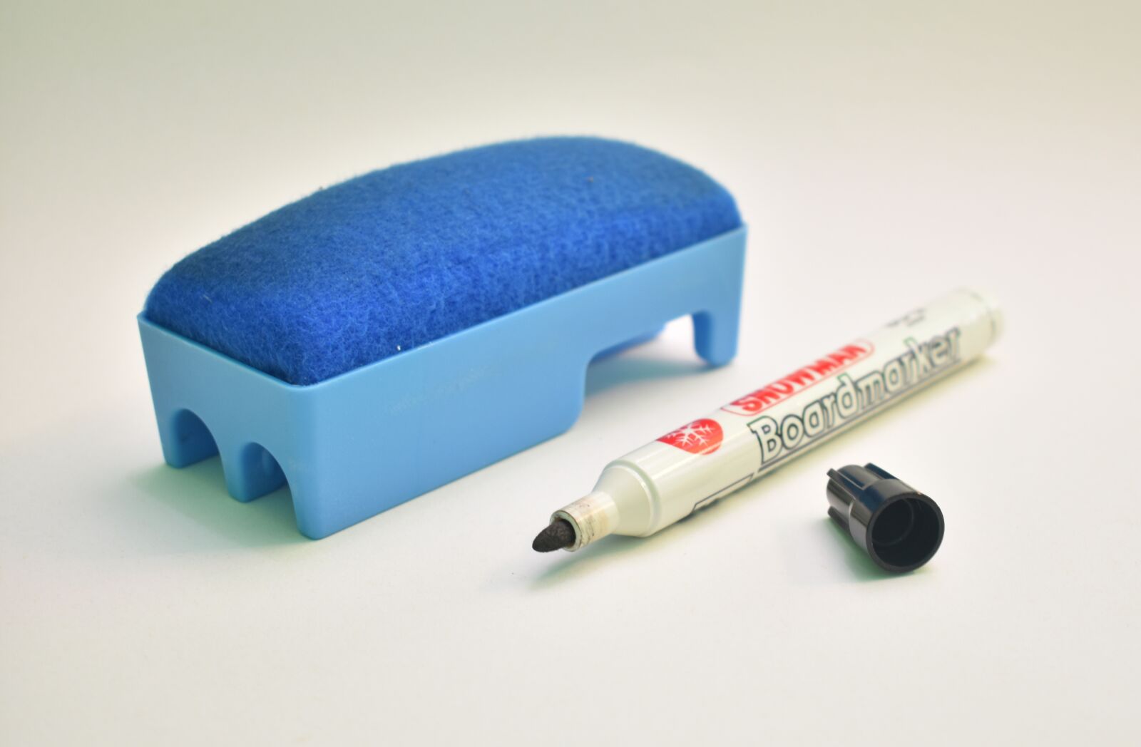 Nikon D3400 sample photo. Eraser, marker, education photography