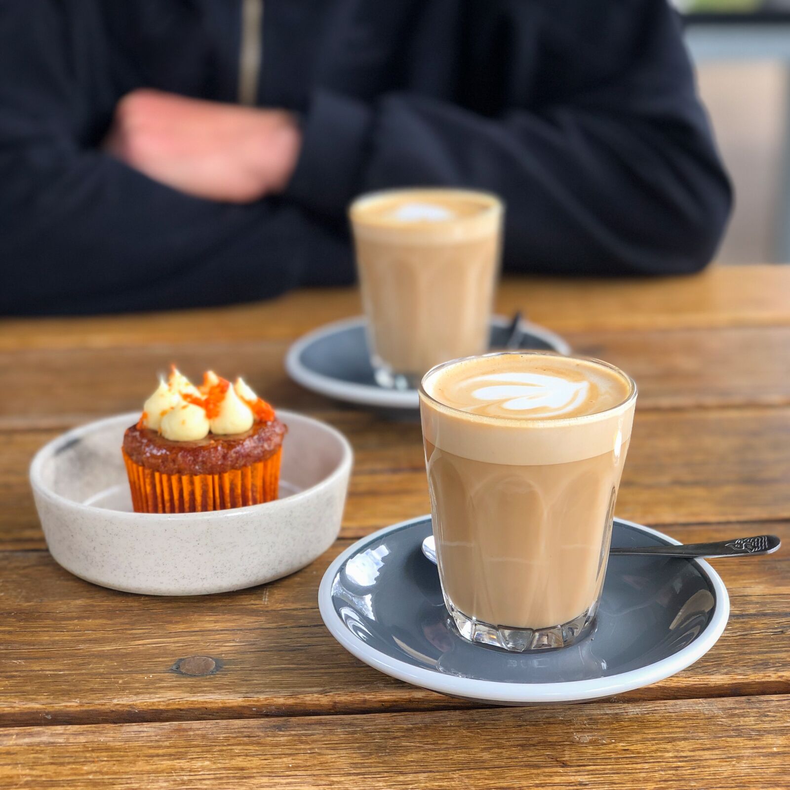 iPhone X back dual camera 6mm f/2.4 sample photo. Coffee, latte, cafe photography