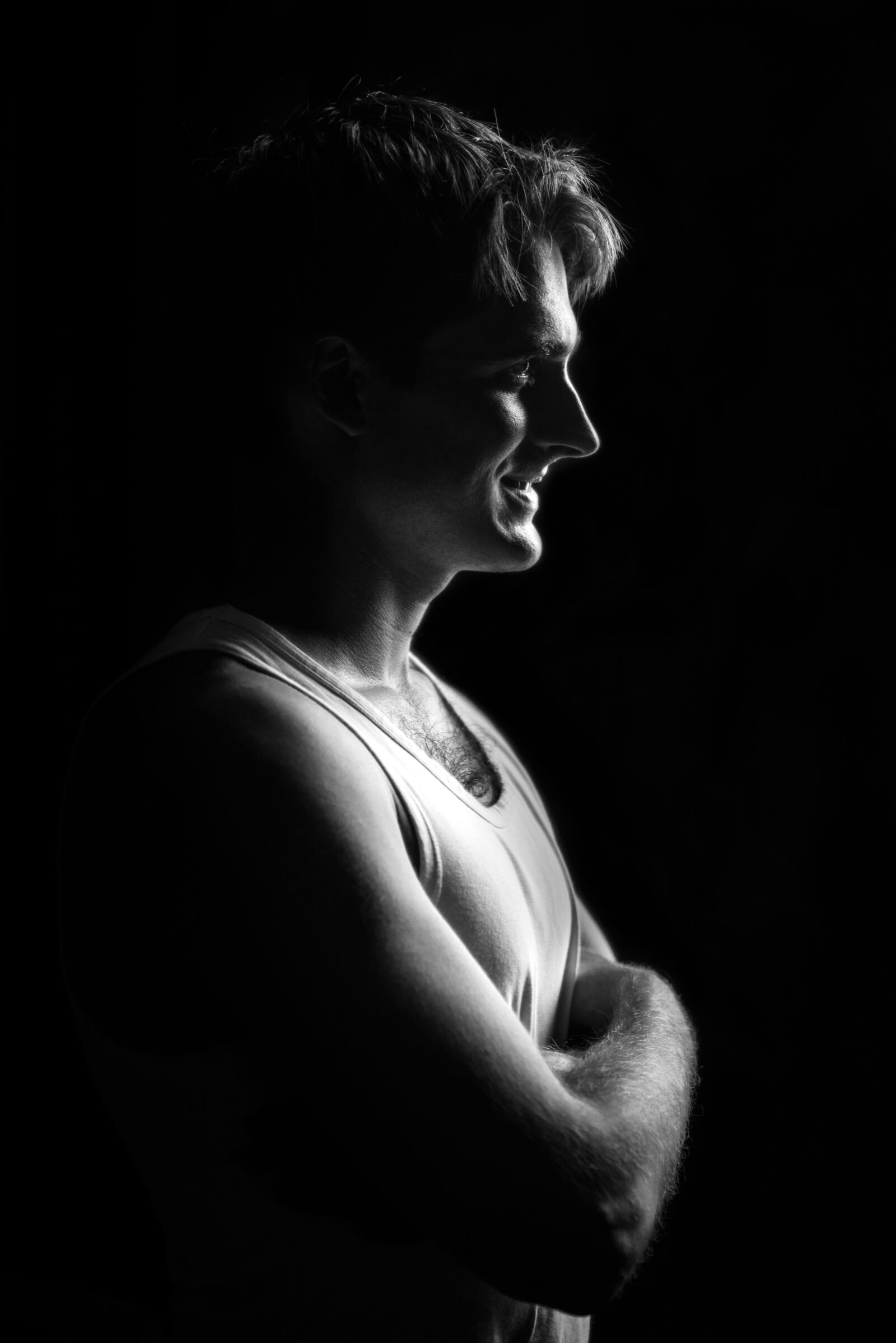 Nikon D750 sample photo. Silhouette, portrait, man photography