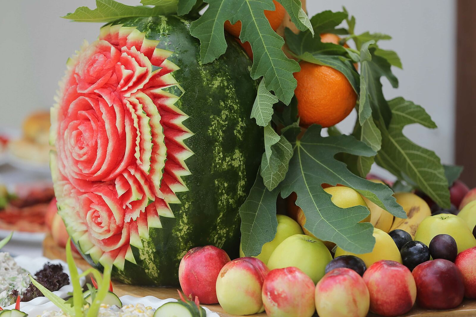 Canon EOS 5D Mark III sample photo. Watermelon, apples, peach, vitamin photography