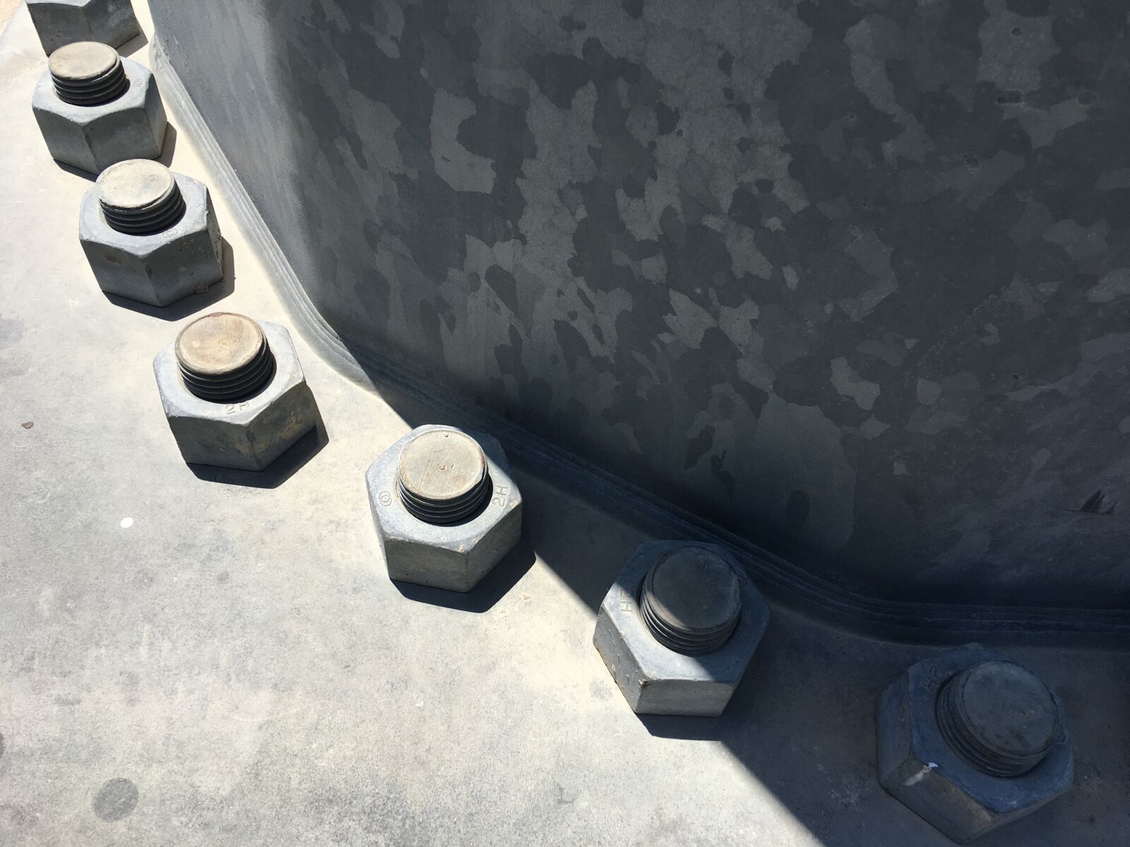 Apple iPhone 6s Plus sample photo. Rivet, bolt, metal photography
