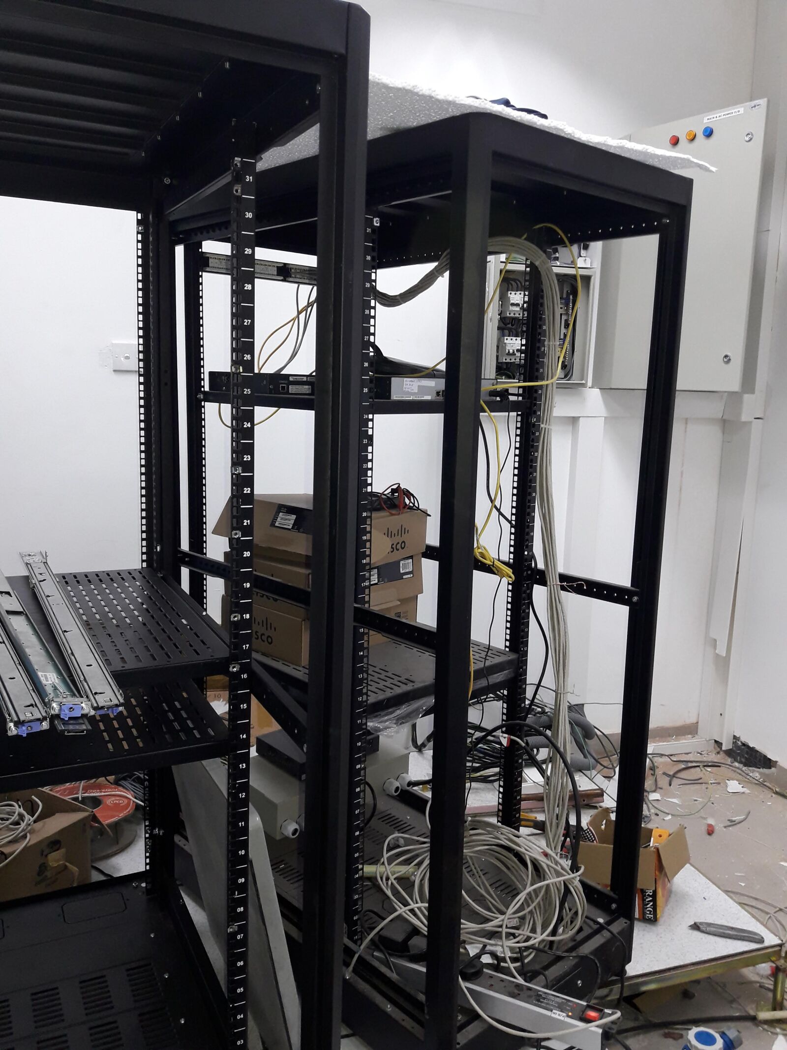 Samsung Galaxy J7 Neo sample photo. Tecnolagy, it, network rack photography
