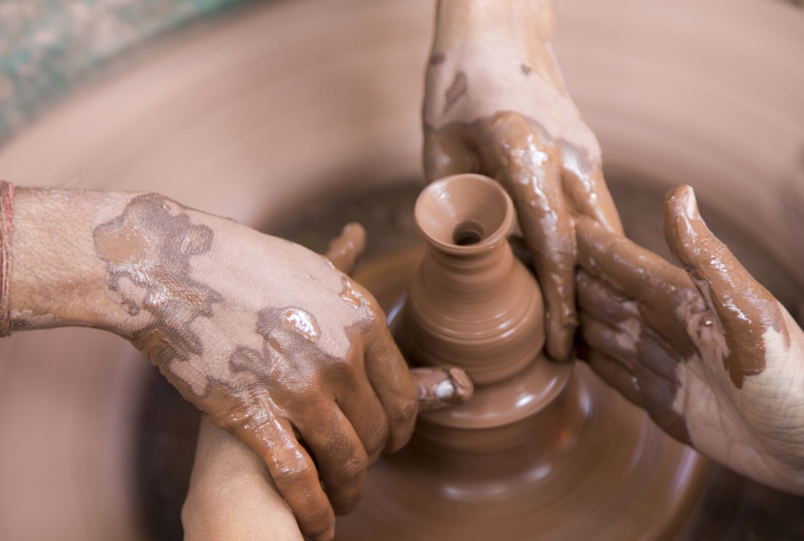 Canon EOS 6D + Canon EF 24-105mm F4L IS USM sample photo. Potter, clay, making photography