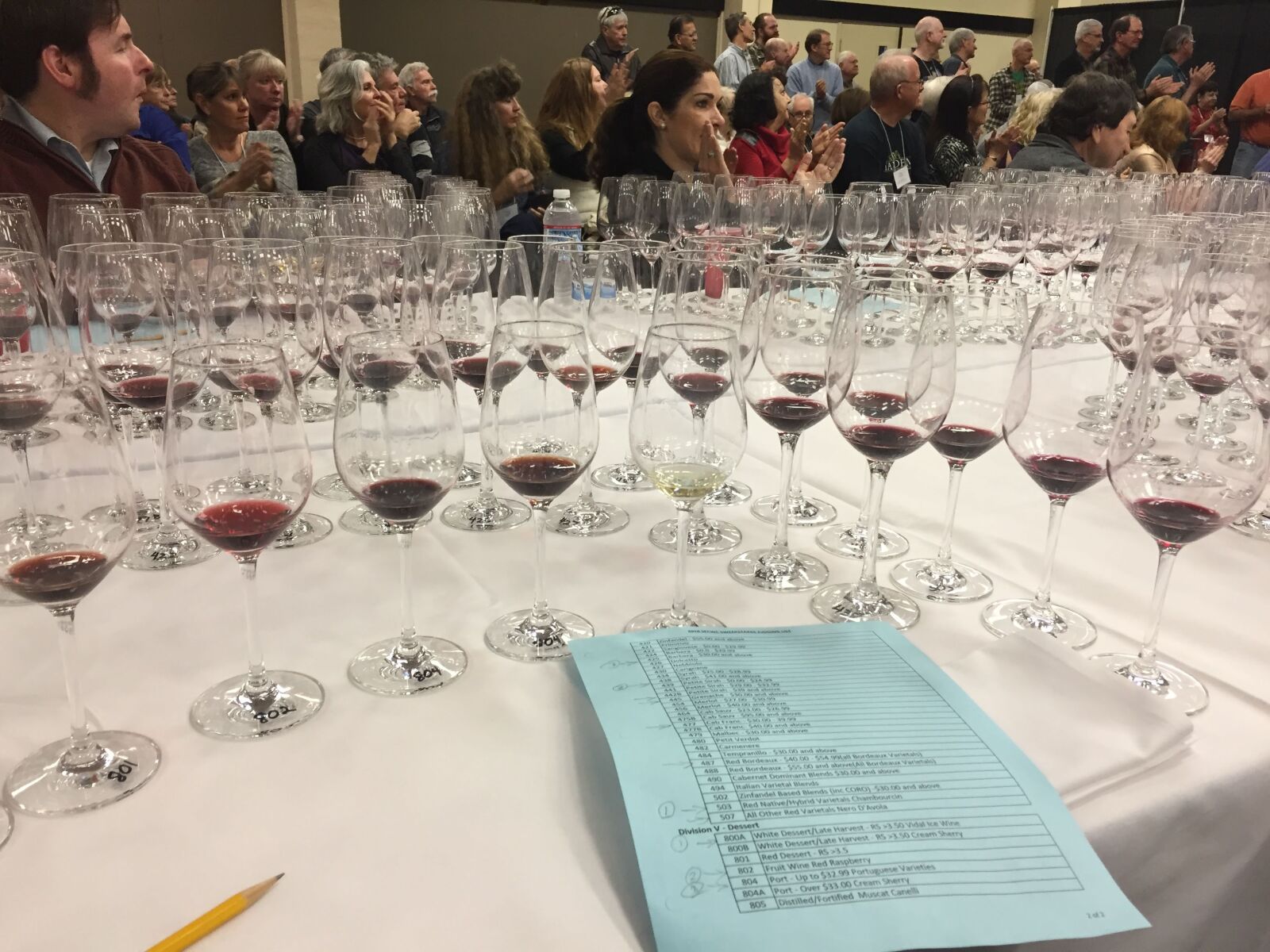 iPhone 6 back camera 4.15mm f/2.2 sample photo. Wine glasses, wine competition photography