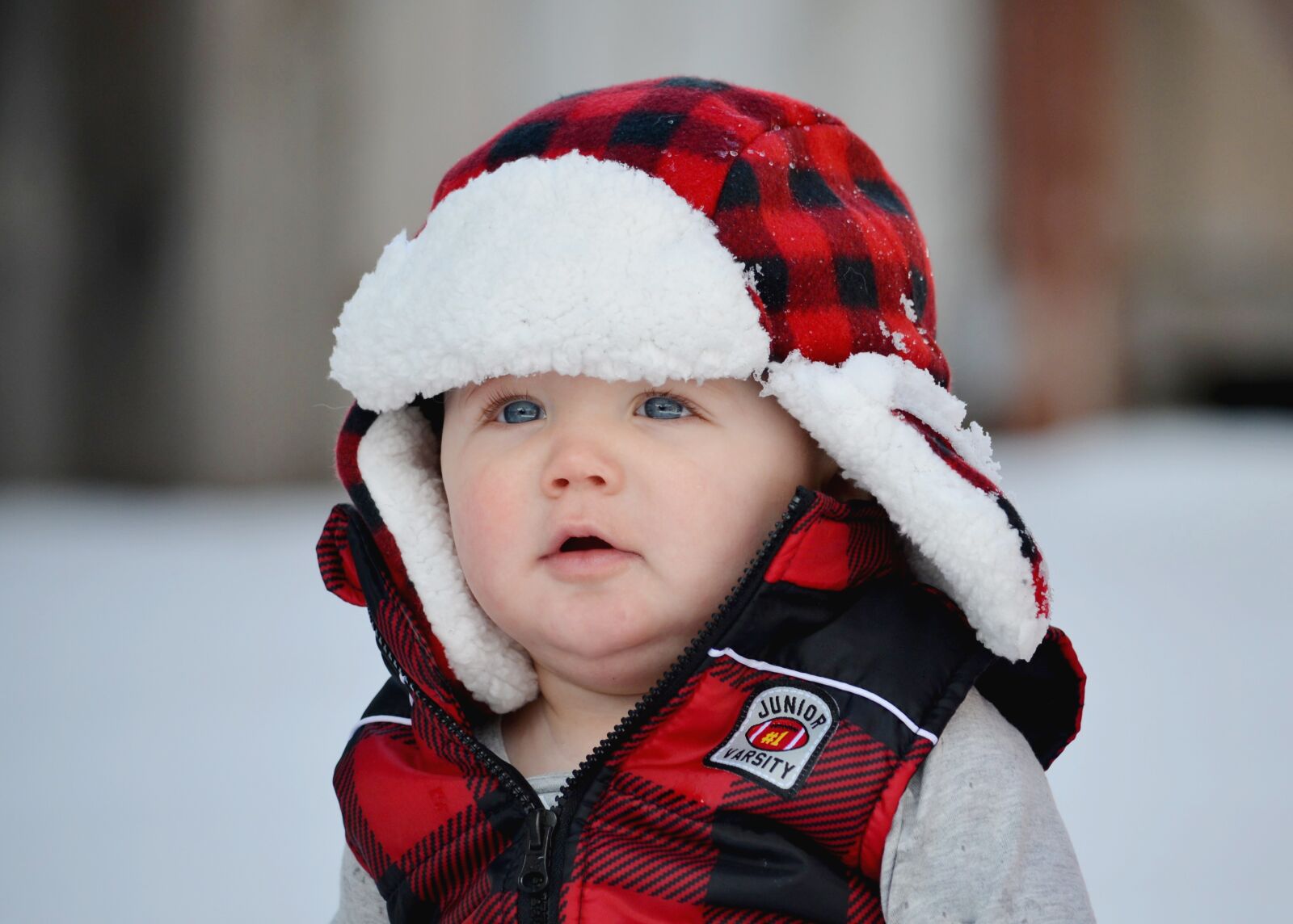 Nikon D600 sample photo. Snow baby, winter baby photography