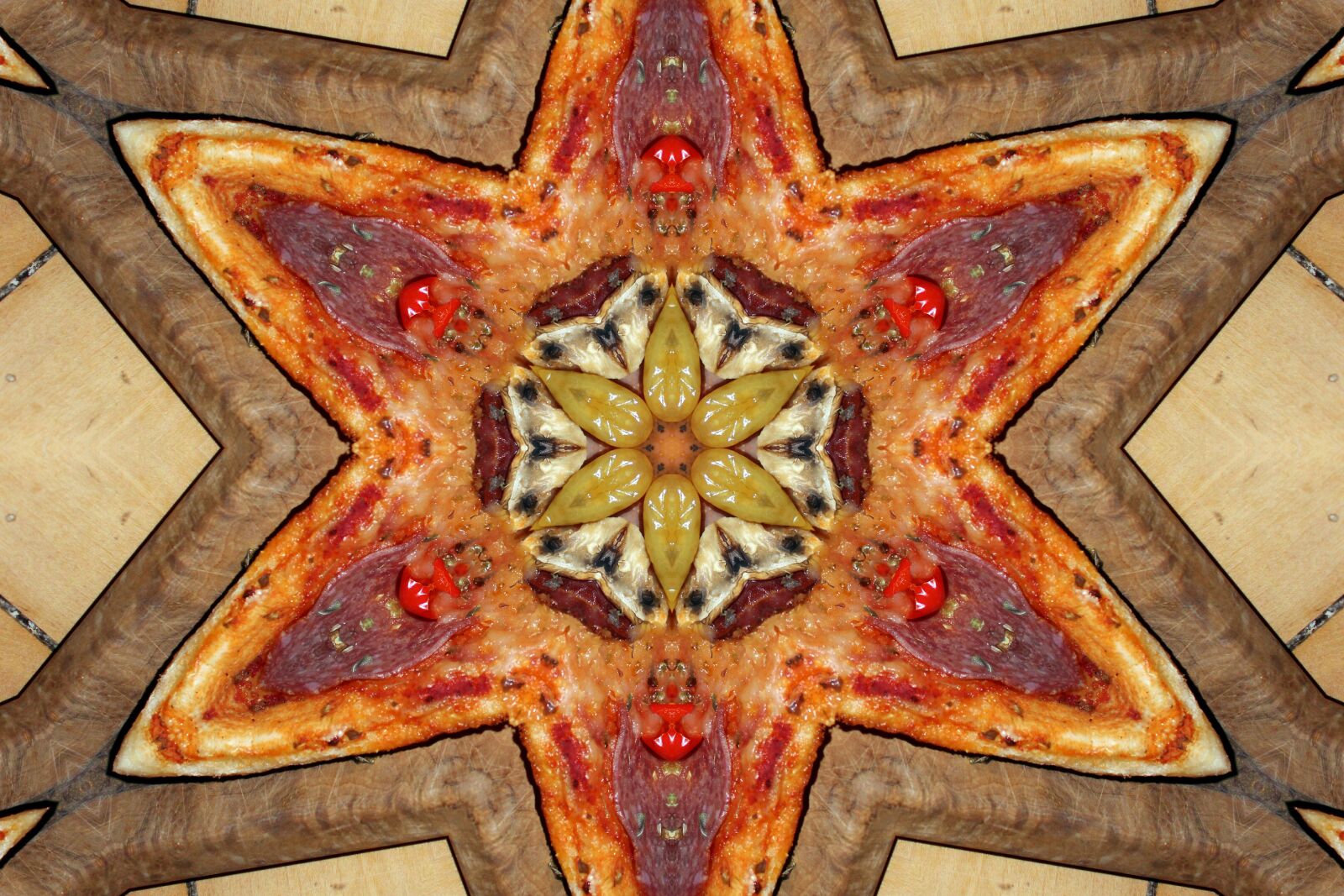 Canon EOS 1200D (EOS Rebel T5 / EOS Kiss X70 / EOS Hi) sample photo. Pizza, mandala, yantra photography