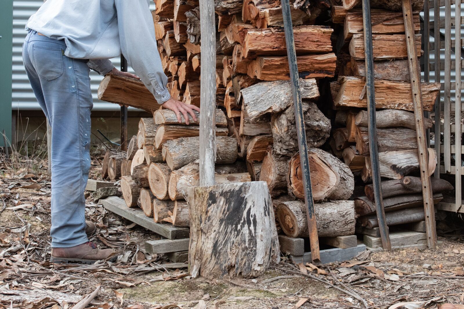 Nikon D750 sample photo. Wood, wood pile, firewood photography