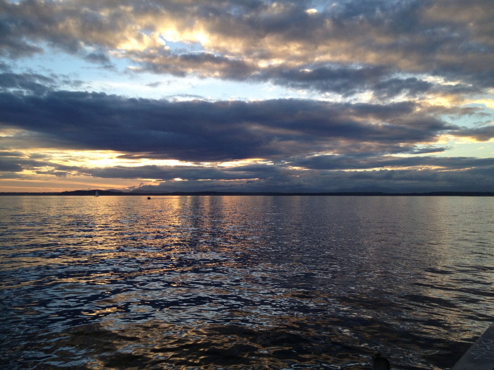 Apple iPhone 4S sample photo. Seattle, puget sound, storm photography