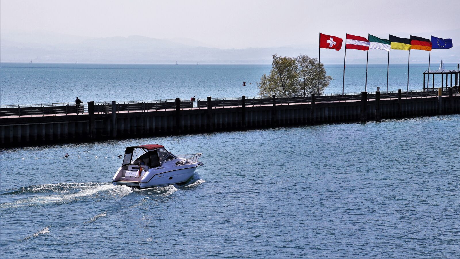 Canon EOS 80D sample photo. Lake, bodensee, flag photography