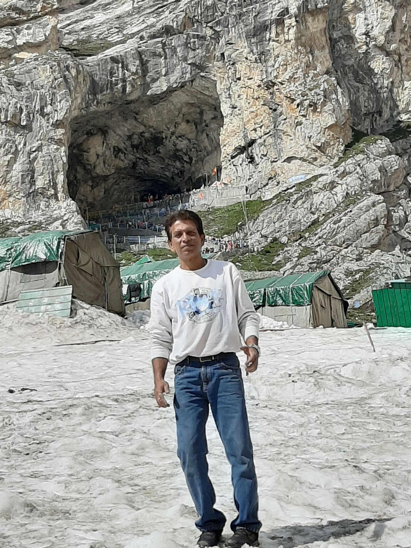 Samsung Galaxy A50 sample photo. India map, amarnath cave photography