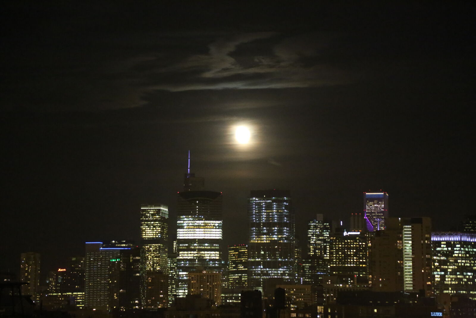 Canon EOS 5D Mark III sample photo. Chicago, moon, rise photography