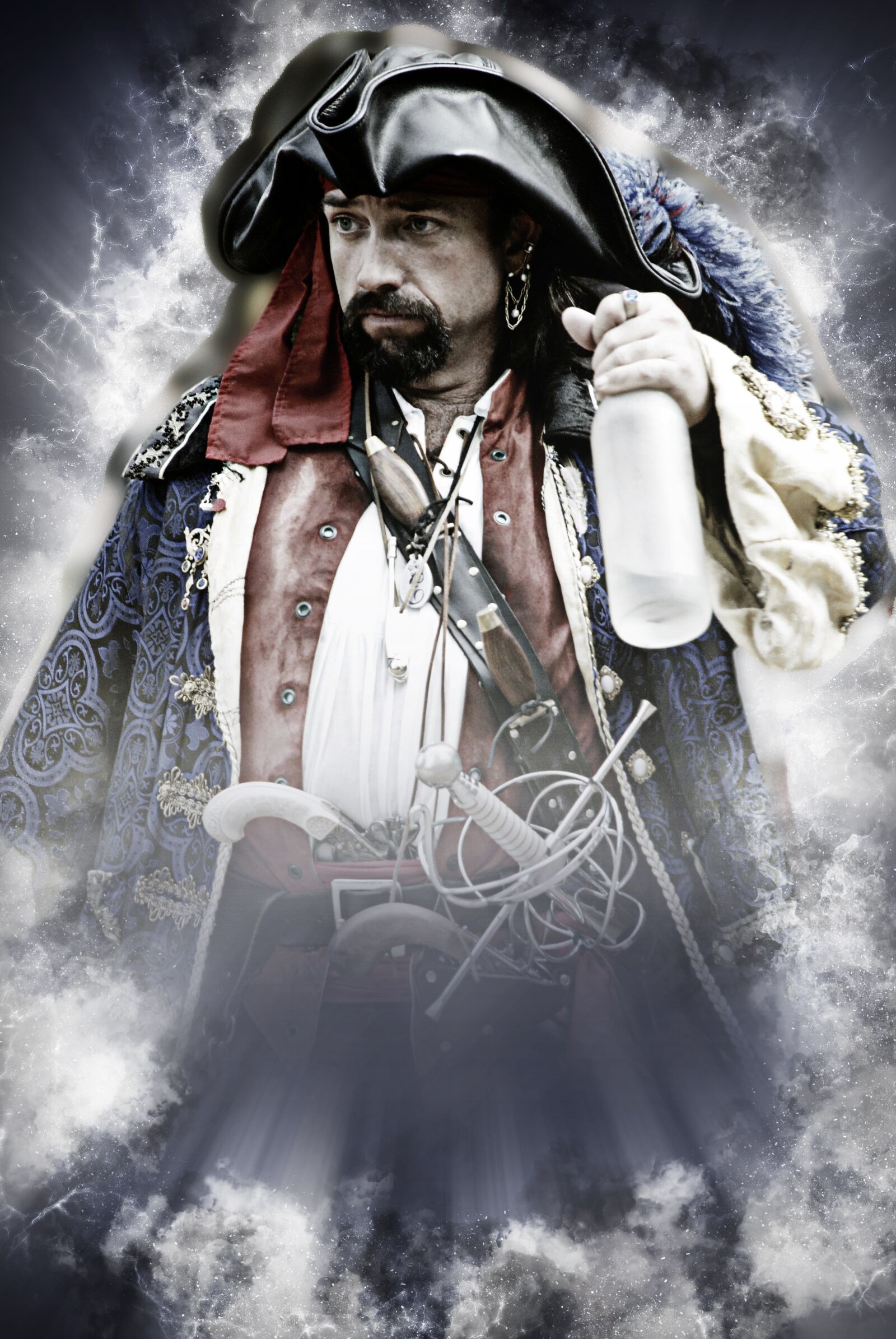 Nikon D80 sample photo. Pirate, bottle, rum photography
