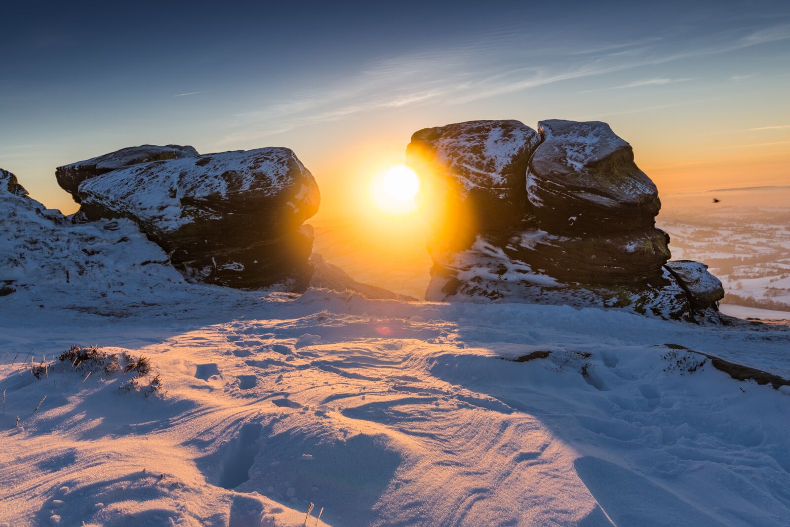 Canon EOS 5D Mark III sample photo. Sunset, winter, snow photography