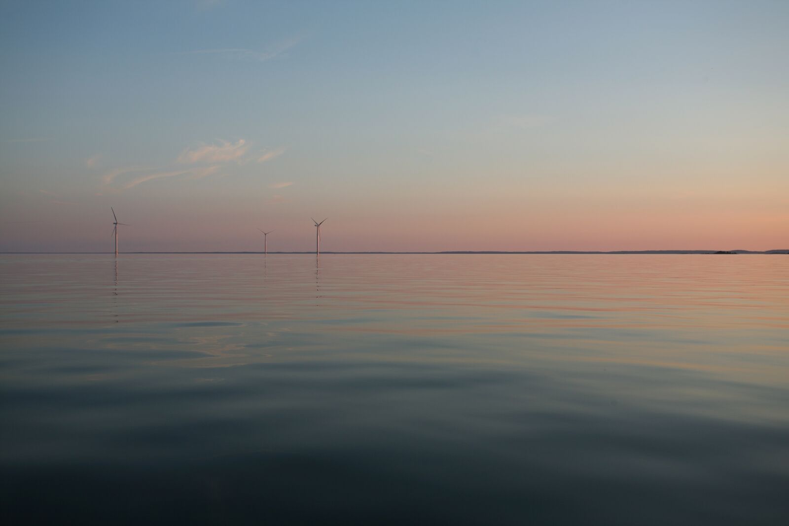 Canon EOS 5D sample photo. Wind turbine, evening, lake photography
