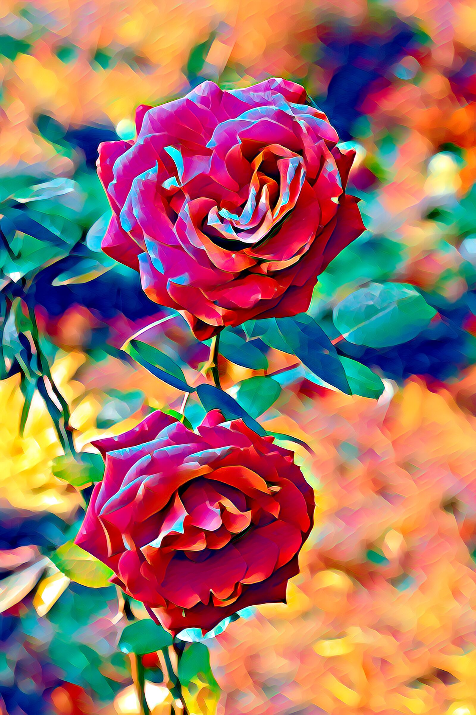 Canon EOS 70D sample photo. Roses, two, art photography