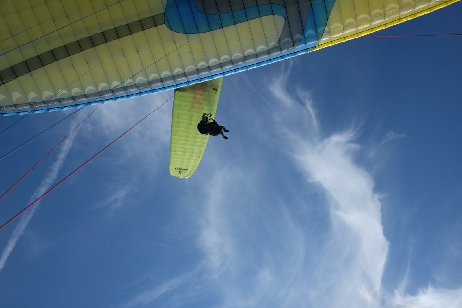 Fujifilm X70 sample photo. Paragliding, tandem, sky photography