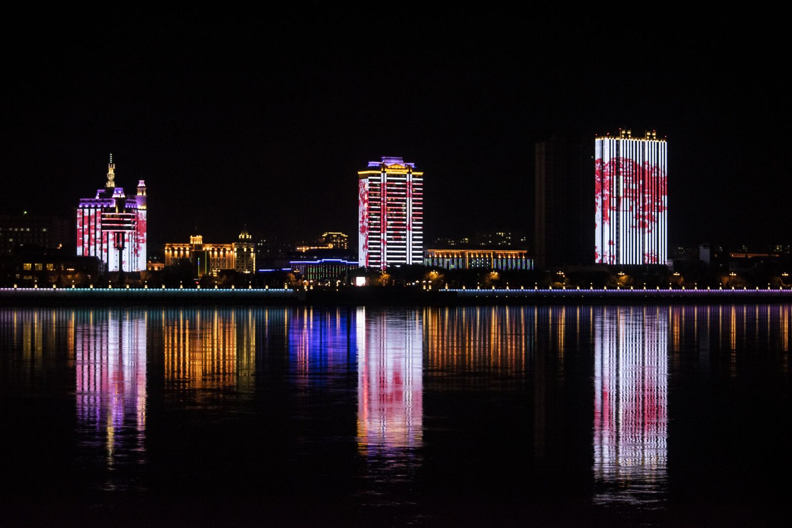 Nikon D5300 sample photo. Night, river, reflection photography