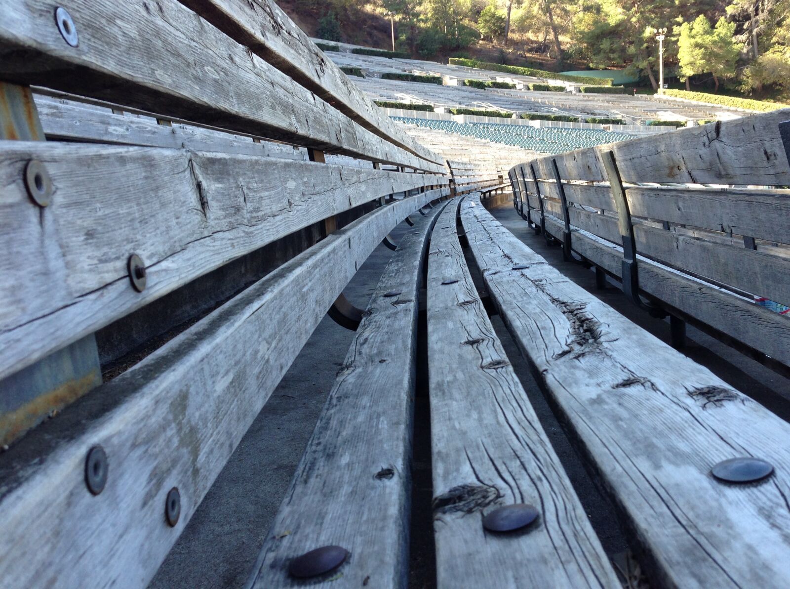 Apple iPhone 5 sample photo. Stadium, bench, theater photography