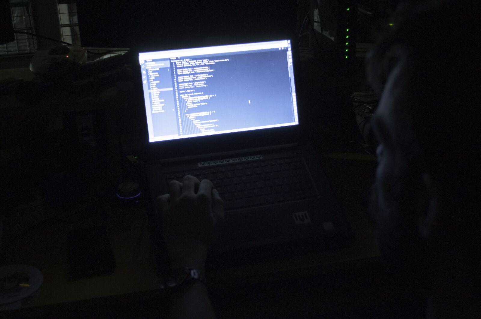 Nikon D5000 sample photo. Computer, man, young photography