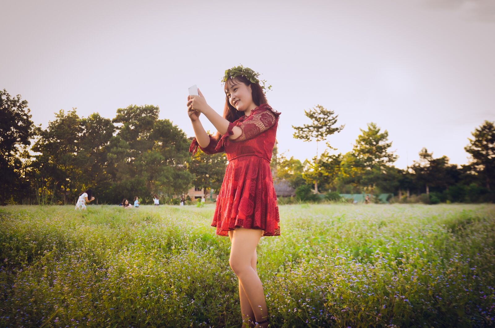 Nikon D5100 sample photo. Girl, beautiful, red skirt photography