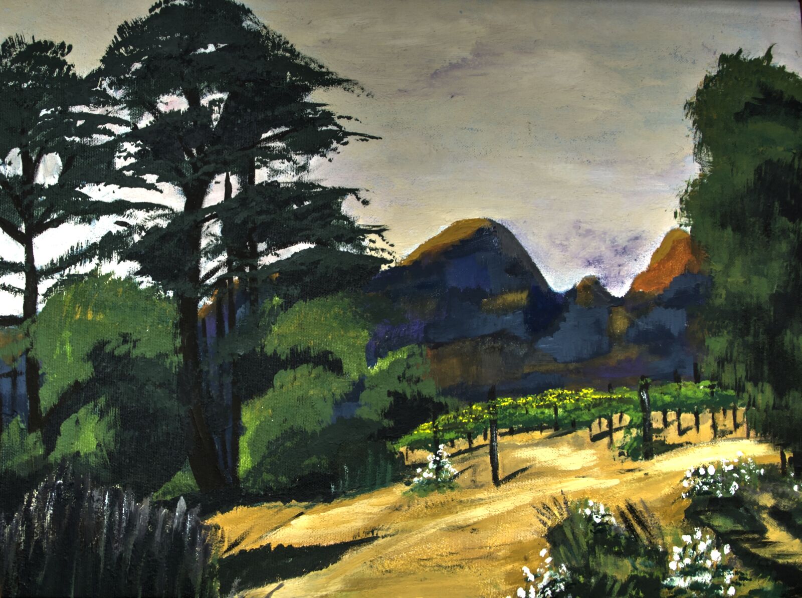 Nikon D5200 sample photo. Painted landscape, acrylic paint photography