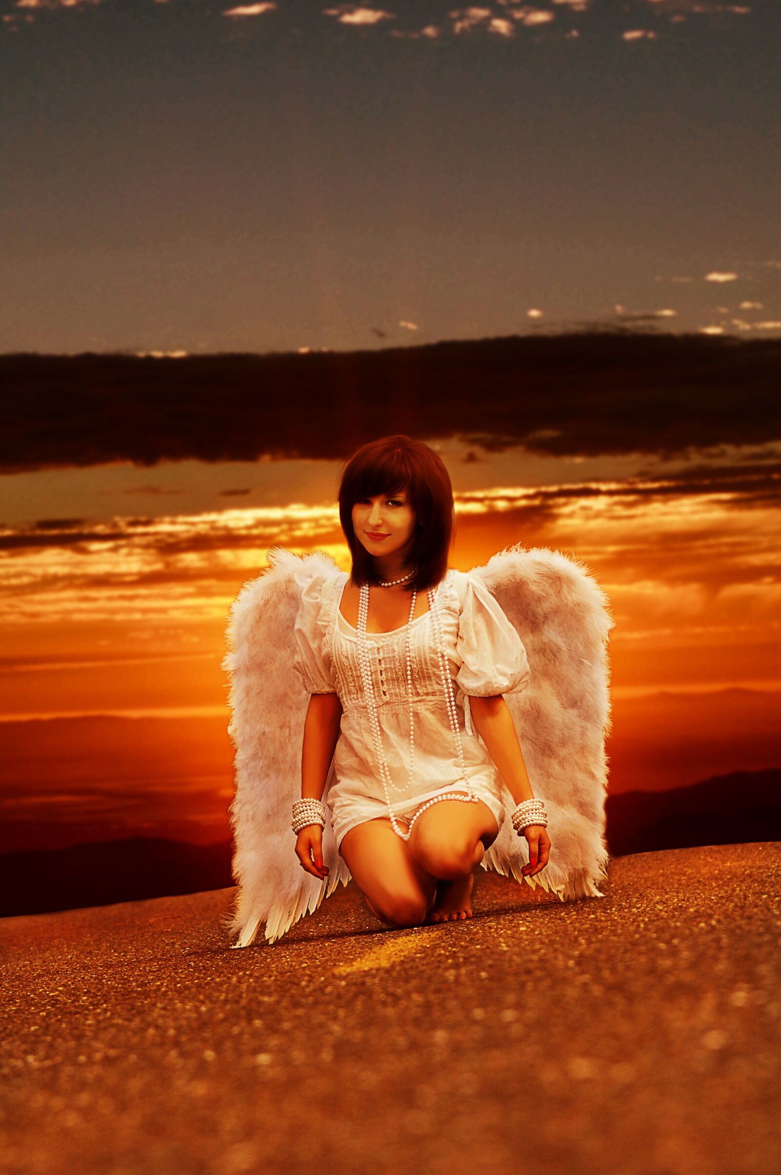 Nikon D50 sample photo. Girl, wings, photo photography