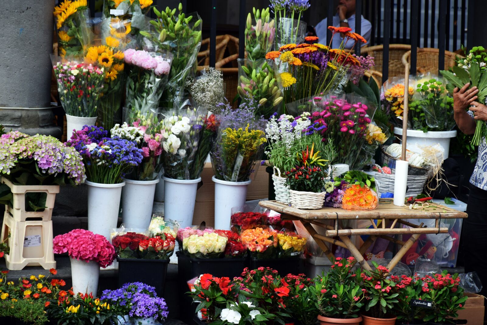 Nikon D5300 sample photo. Flowers, market, bouquettes photography