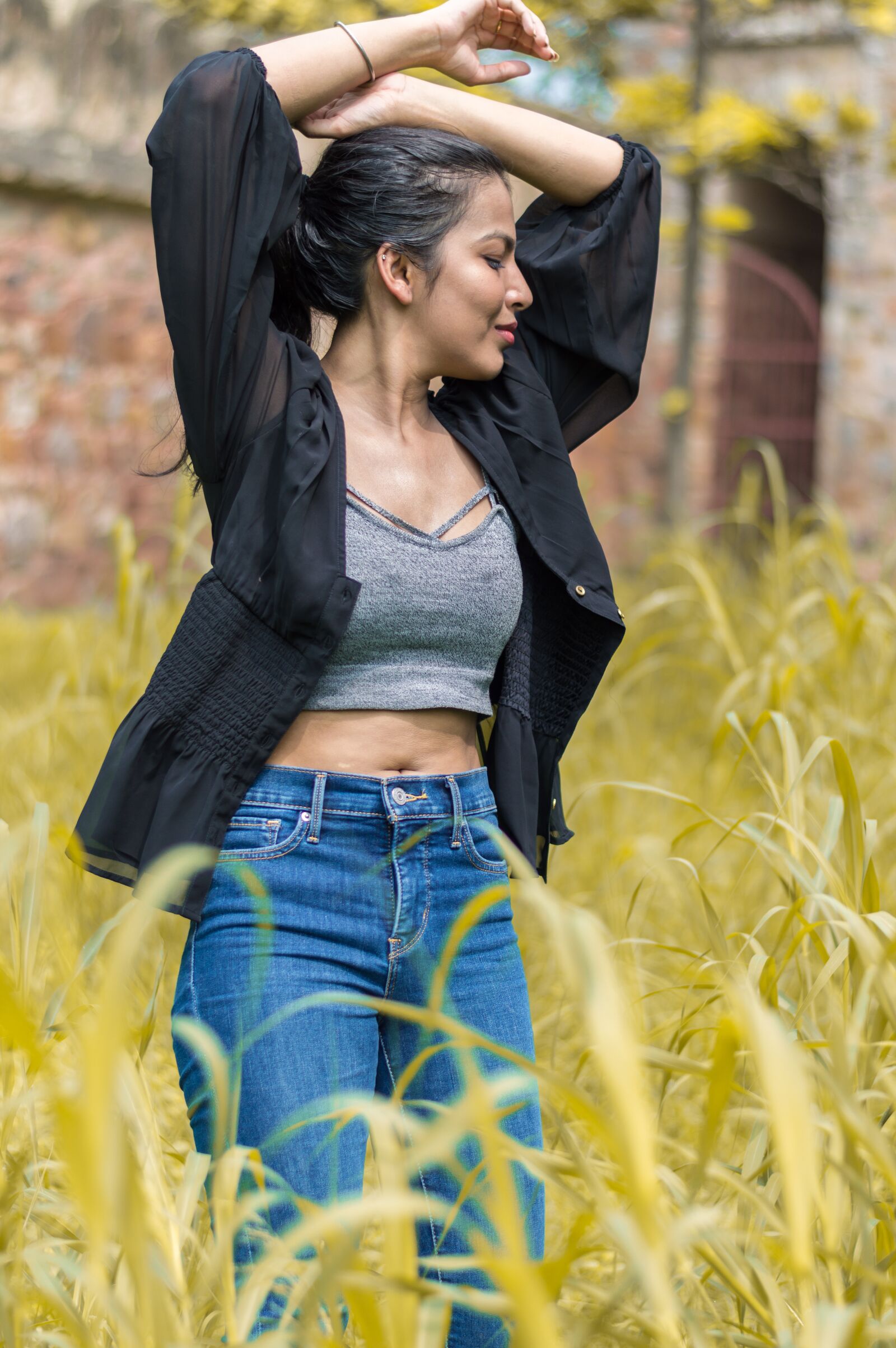 Nikon D3200 sample photo. Model, field, fashion photography