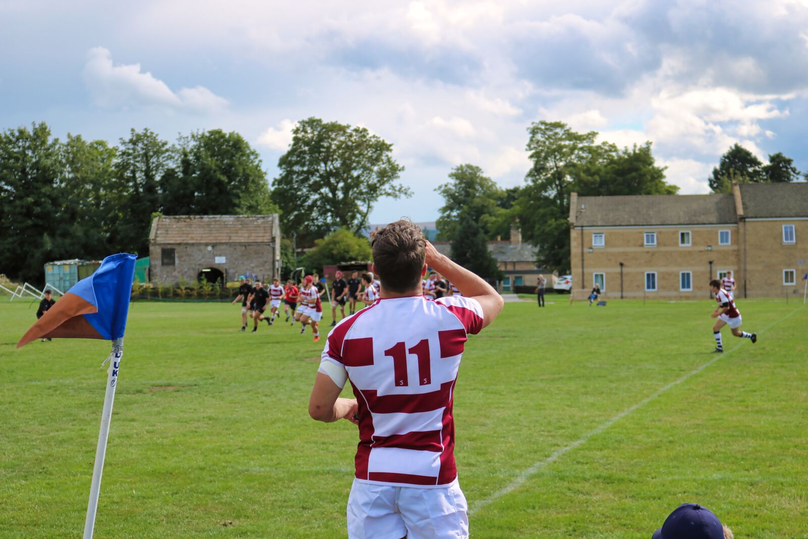 Canon EOS 750D (EOS Rebel T6i / EOS Kiss X8i) sample photo. Rugby, touchline, flag photography
