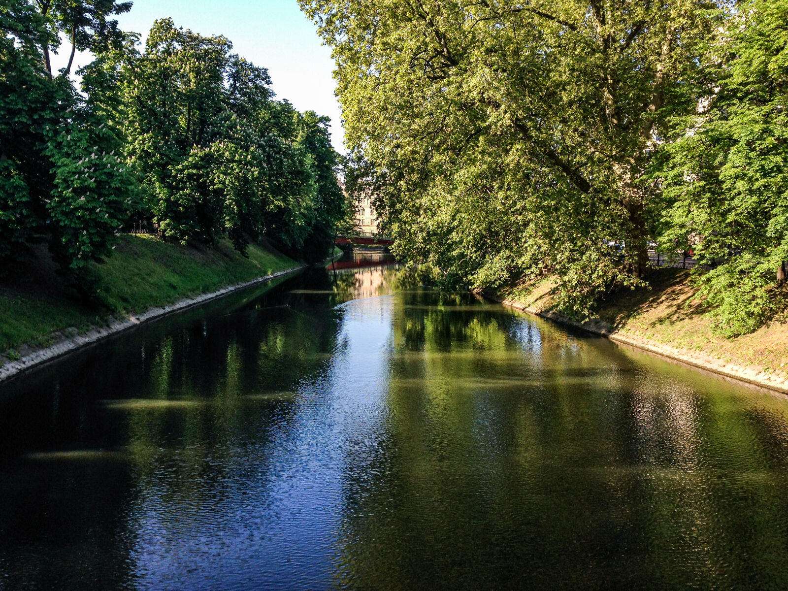 iPhone 5c back camera 4.12mm f/2.4 sample photo. Bridge, green, river, spring photography