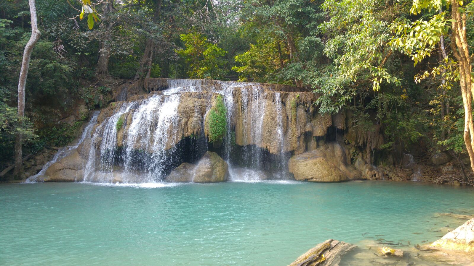 LG G4 sample photo. Waterfall, pond, water photography