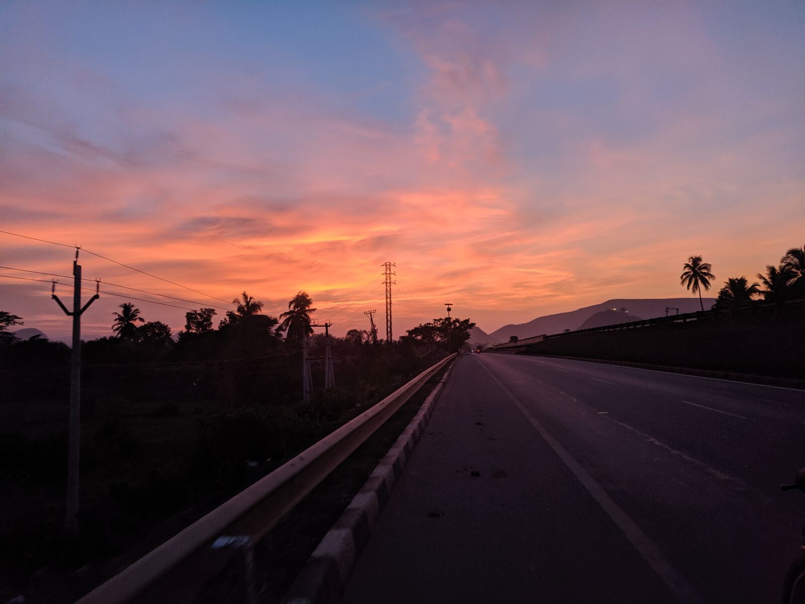 Google Pixel sample photo. Sunset, evening, road photography