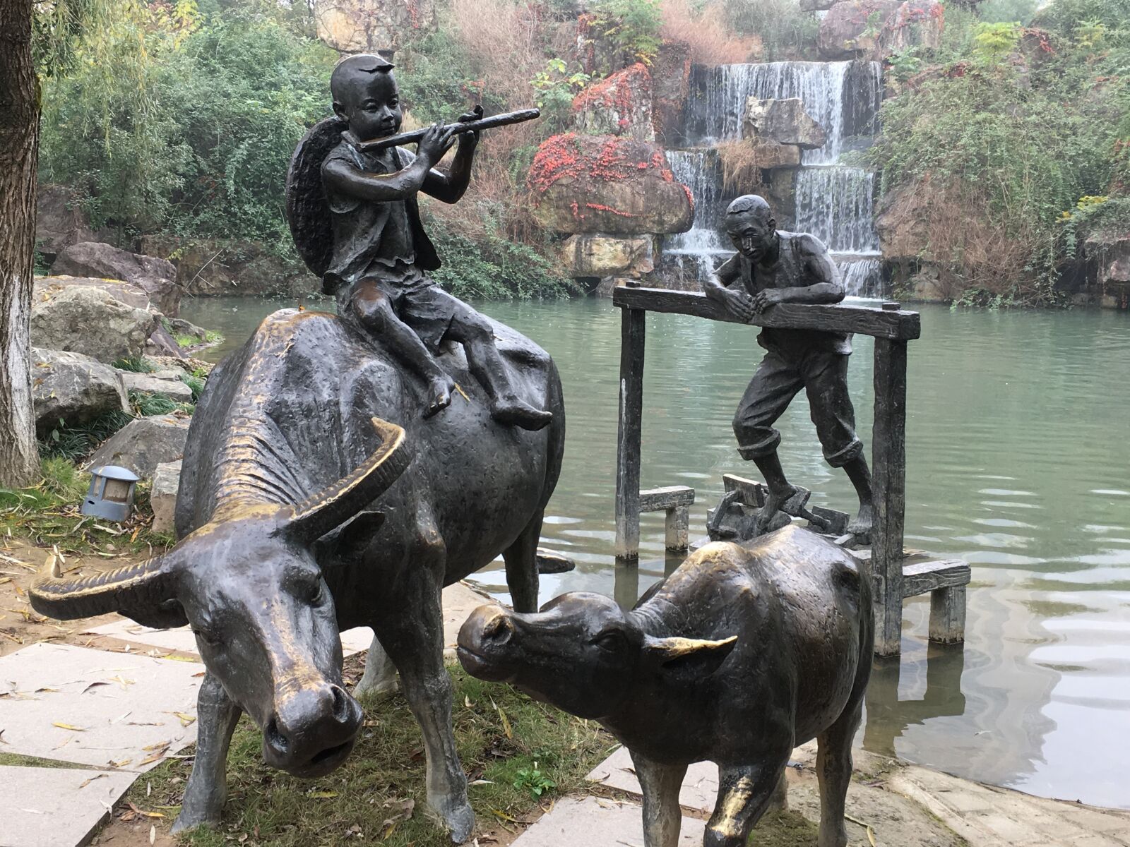 Apple iPhone 6s sample photo. Water buffalo, sculpture, china photography