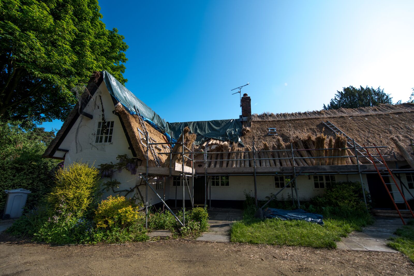 Nikon D810 sample photo. Thatching, cottage, thatched photography