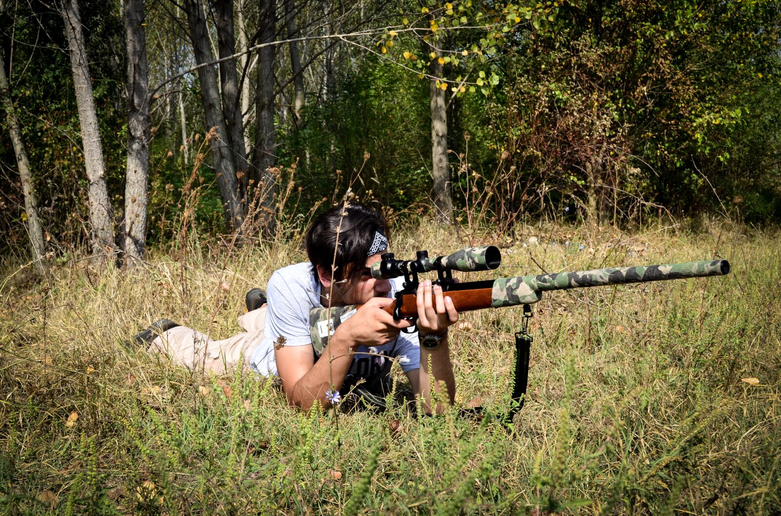 Nikon D3100 sample photo. Sniper, guy, rifle photography