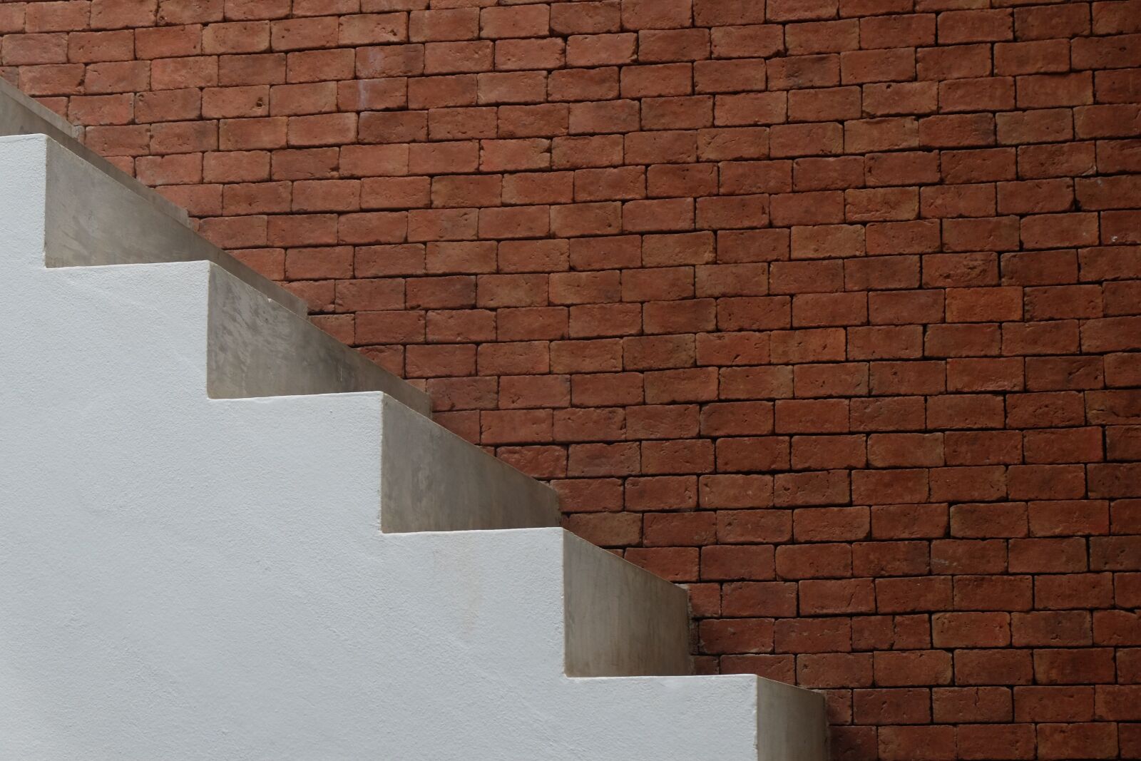 Fujifilm X-M1 sample photo. Stair, wall, white photography