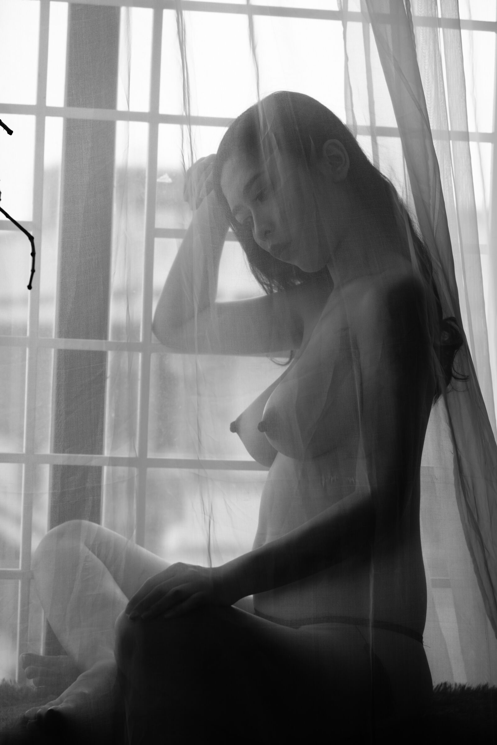 Nikon D810 sample photo. Blinds, black and white photography