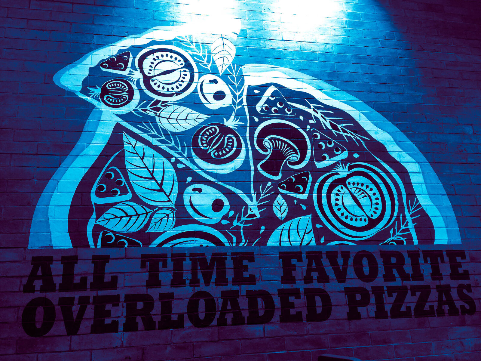 iPhone 6 Plus back camera 4.15mm f/2.2 sample photo. Graffi, mural, pizza photography