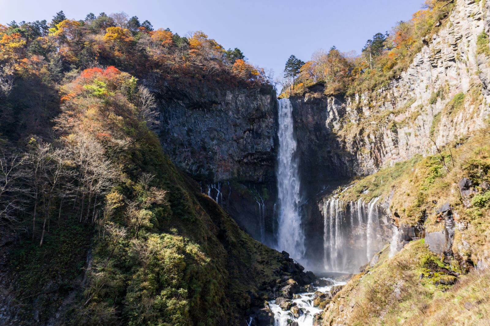 Sony a6000 sample photo. Nikko, kegon waterfall, autumn photography