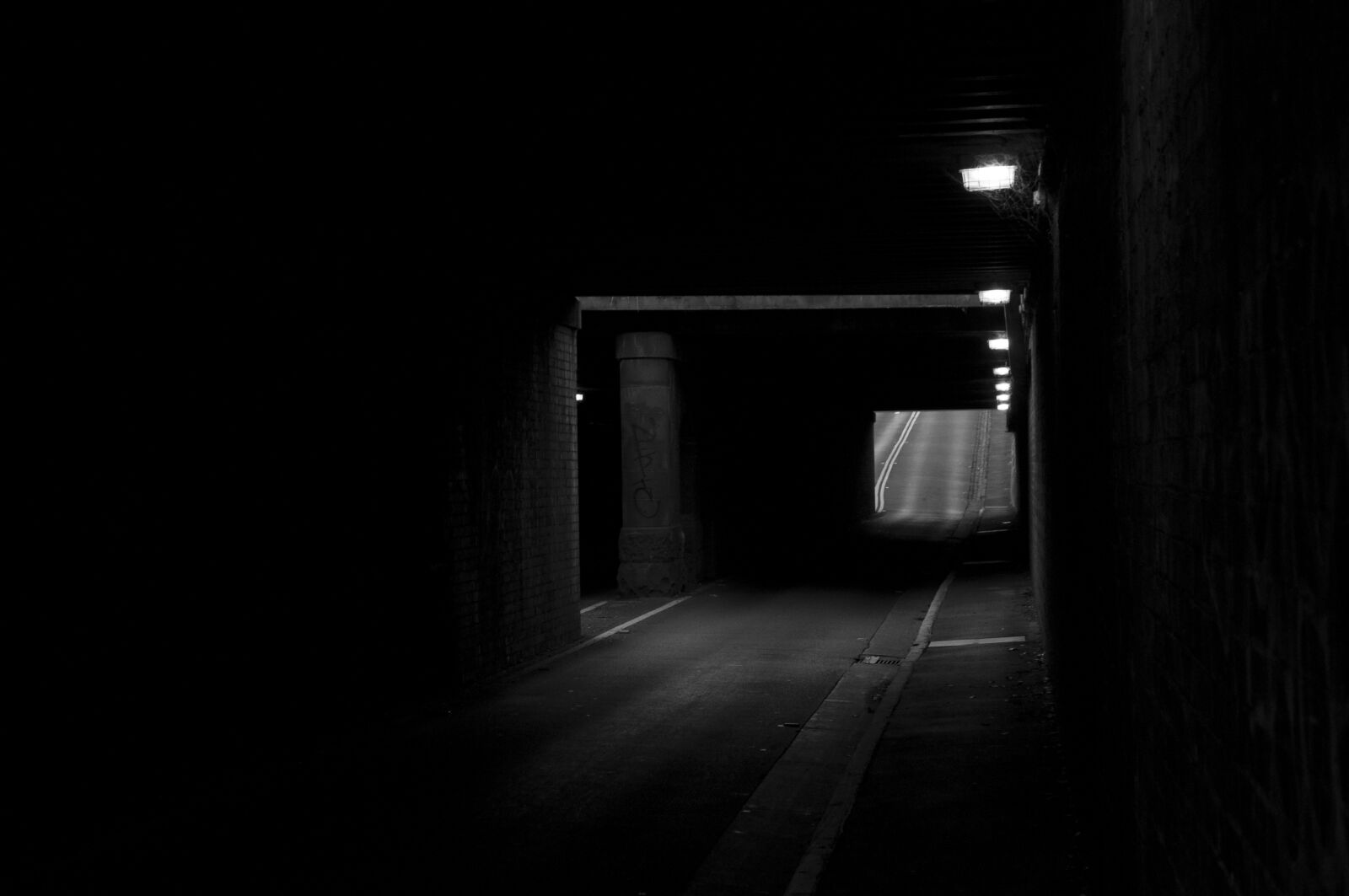 Nikon D5000 sample photo. Tunnel, dark, light photography