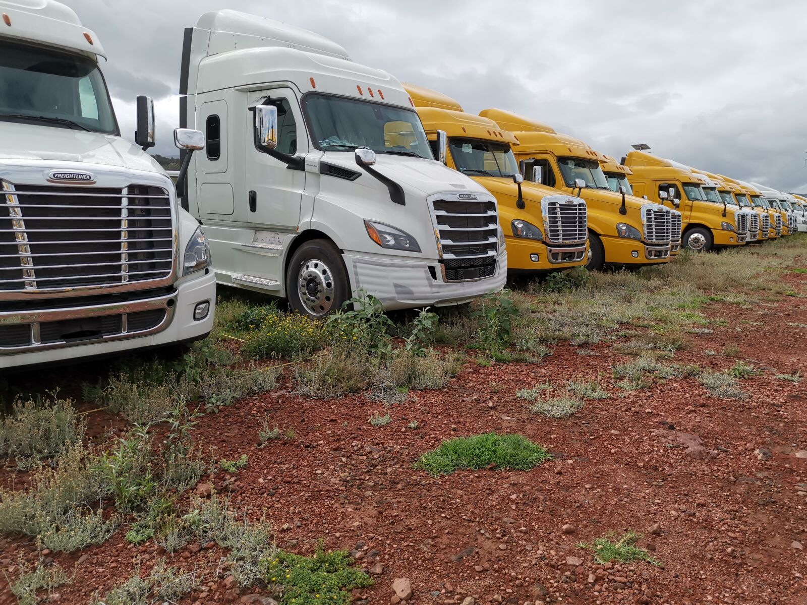 HUAWEI LYA-L29 sample photo. Truck, lot, parking photography