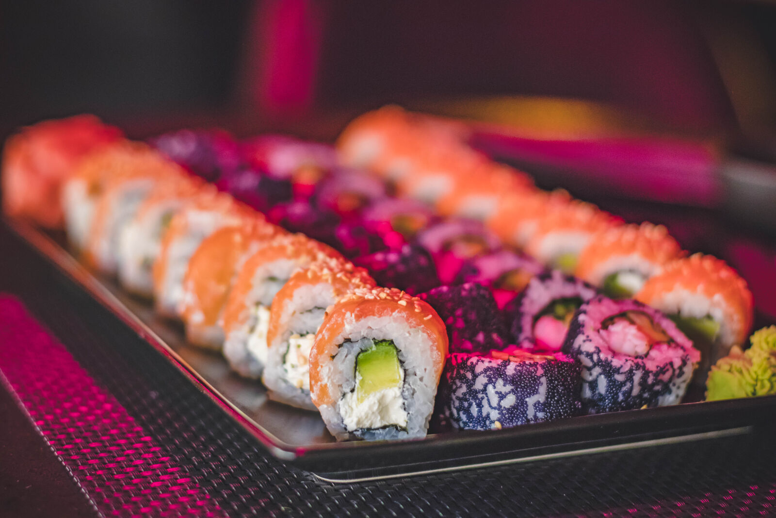 Canon EOS 80D + Canon EF 50mm F1.4 USM sample photo. Sushi, rolls photography