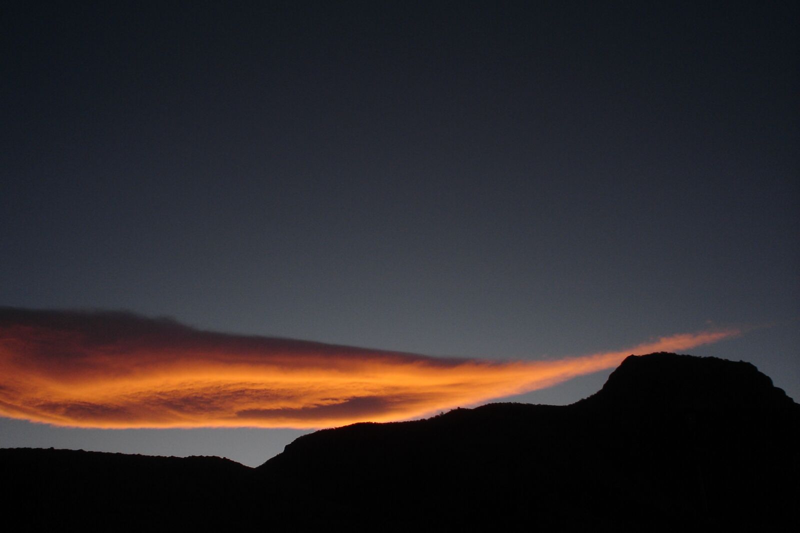 Sony DSC-P41 sample photo. Sky, sunset, hill photography