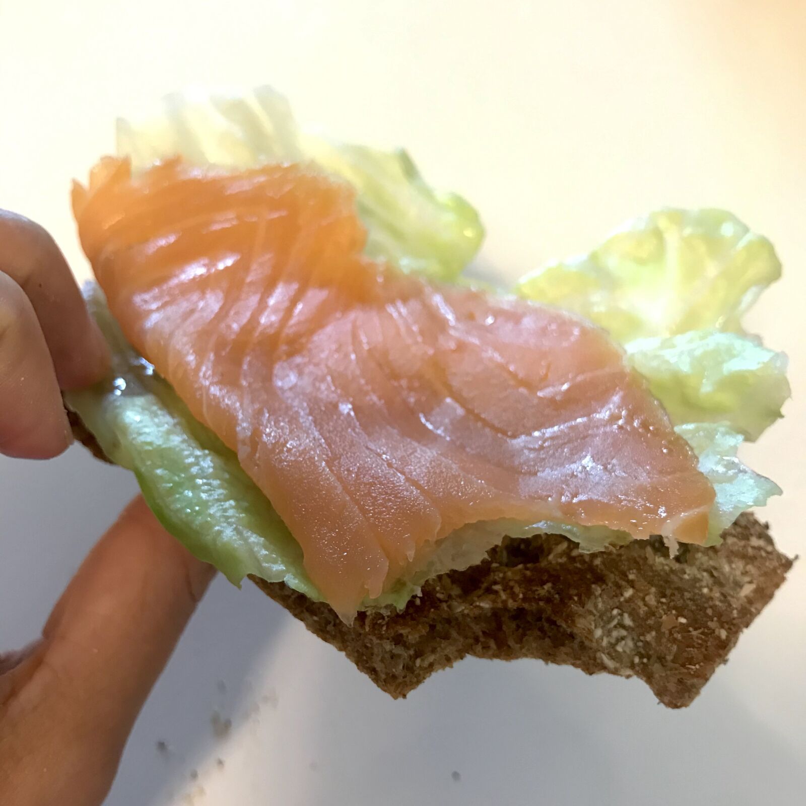 iPhone 7 back camera 3.99mm f/1.8 sample photo. Knäckebrot, lachs, wasa photography