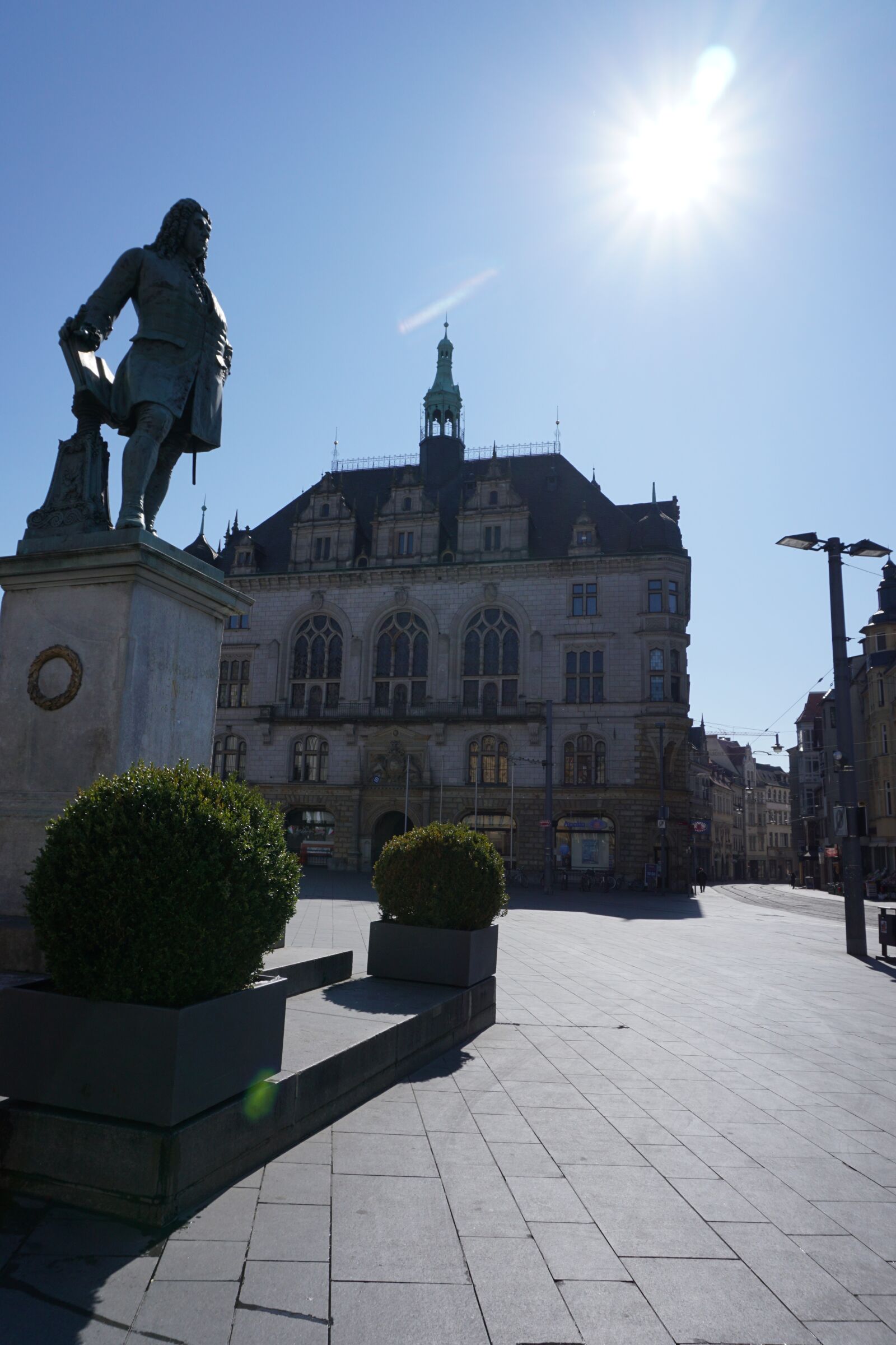 Sony a6000 sample photo. Halle-saale, marketplace, handel monument photography