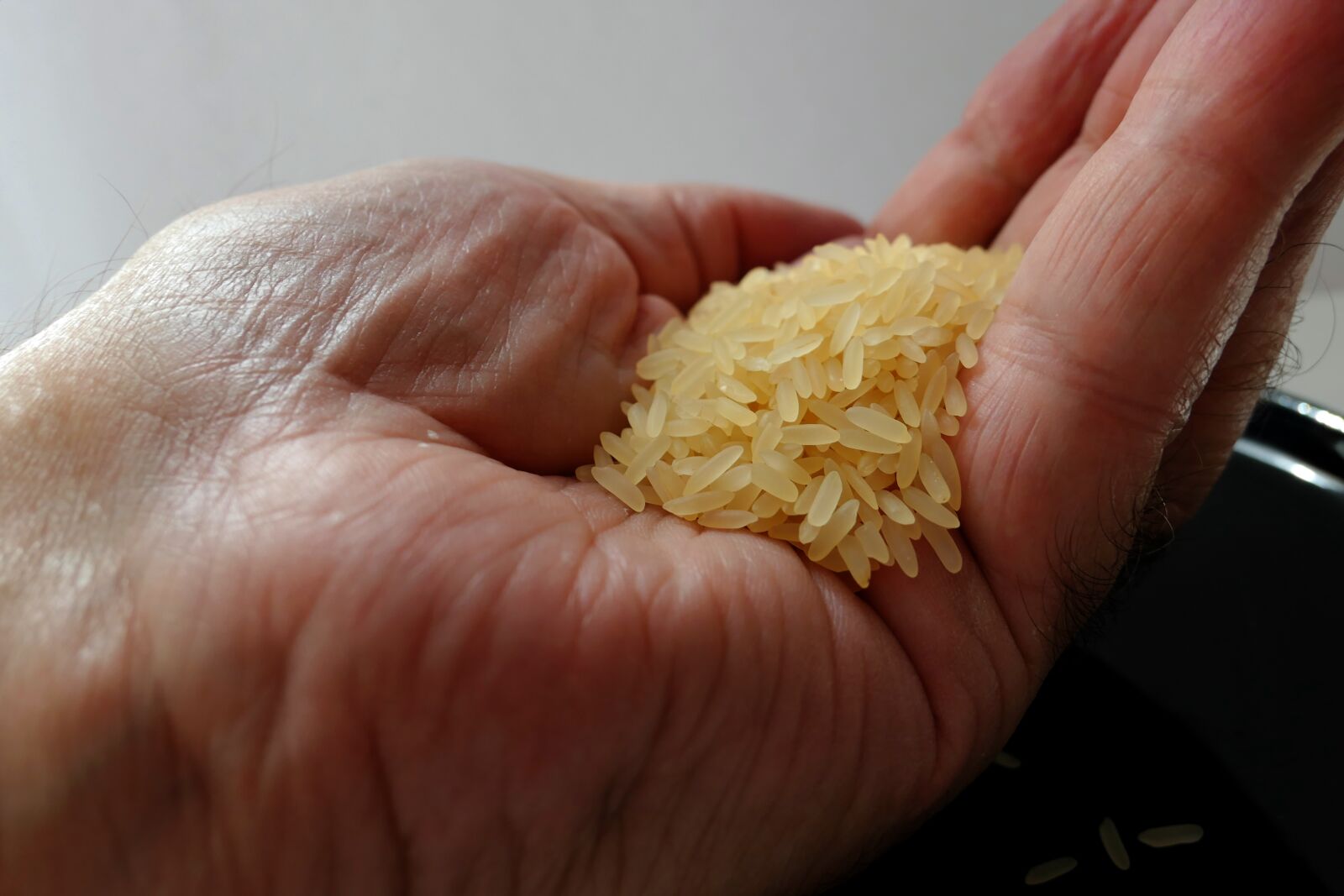 Panasonic Lumix DMC-LX10 (Lumix DMC-LX15) sample photo. Rice, handful of rice photography