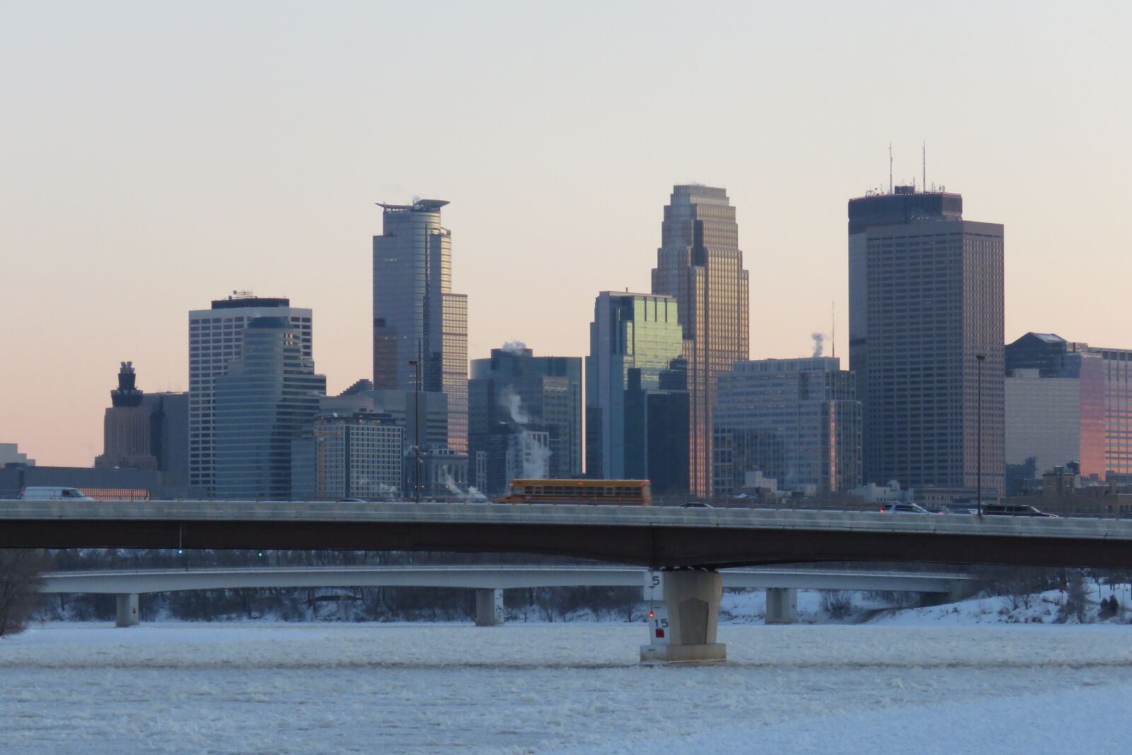 Canon PowerShot SX60 HS sample photo. Cold, city, frozen, river photography