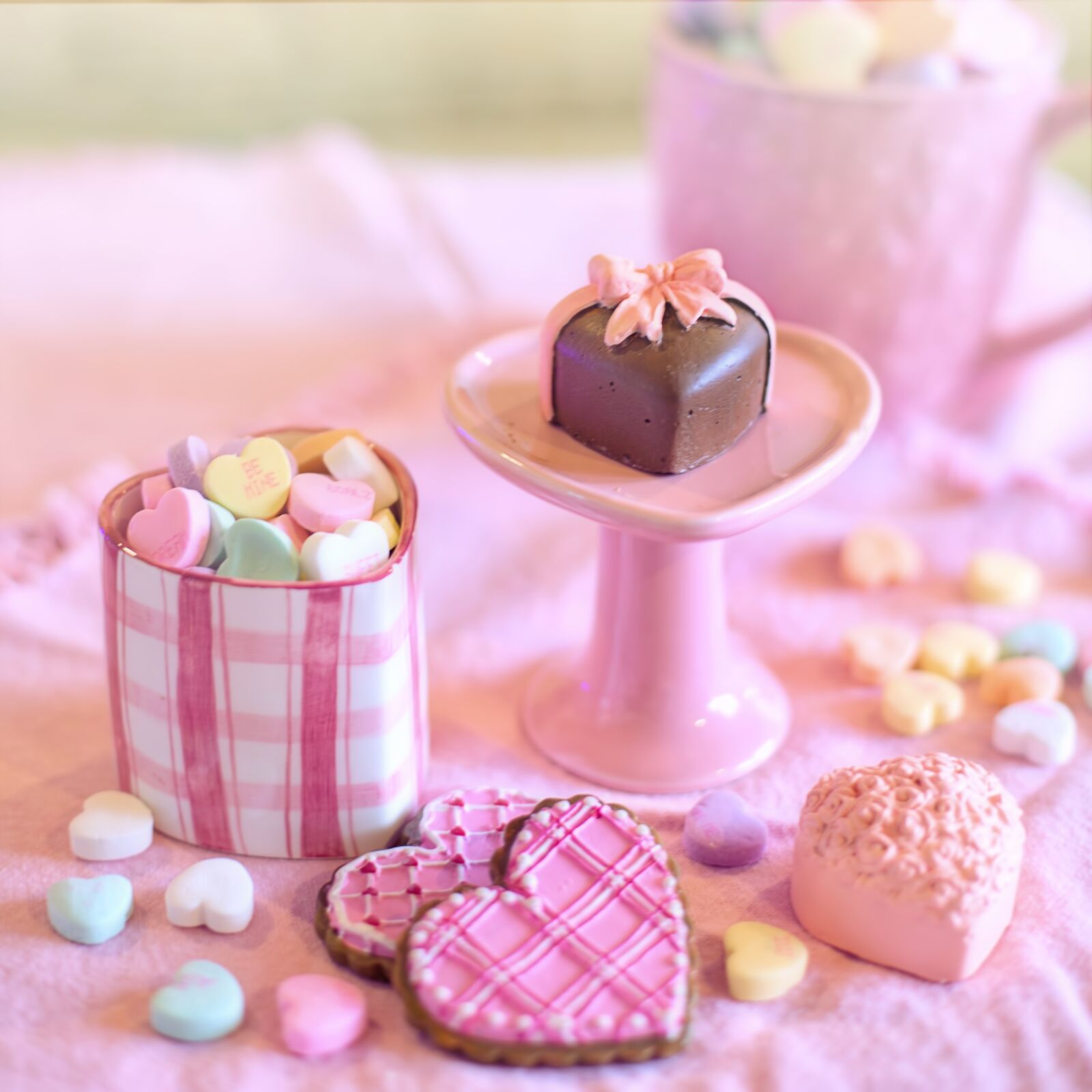 Canon EF 50mm F1.4 USM sample photo. Conversation hearts, valentine's day photography